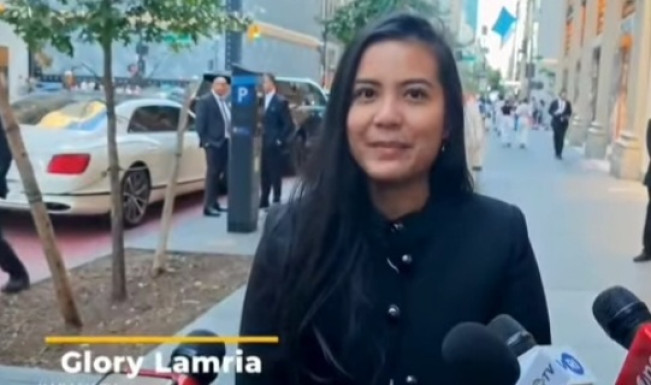 Glory Lamria Aritonang viral sambut Presiden Prabowo di Newyork, Amerika Serikat. [Instagram]